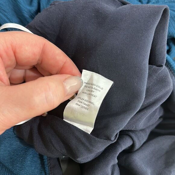 Lulus Blissful Season Teal Tie-Back Cutout Wide-Leg Jumpsuit Size L - Picture 10 of 13